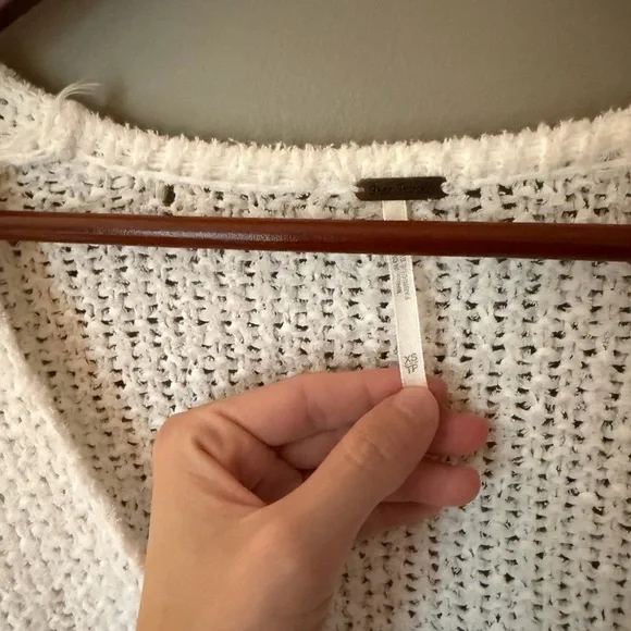 Free People Coco V-Neck Sweater Slouchy Long Sleeve XS - Picture 4 of 5